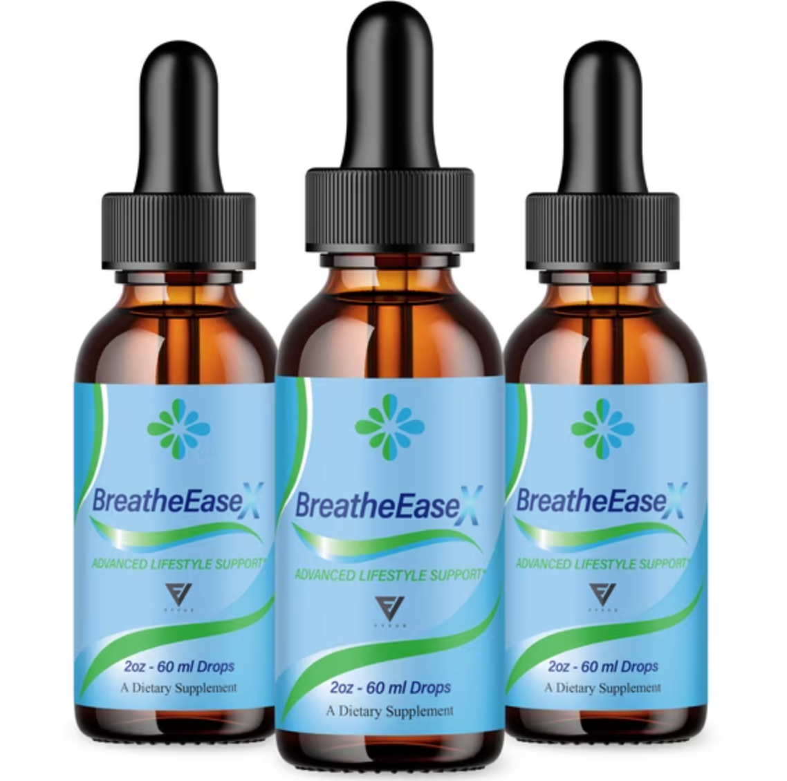 Breathe Ease X bottle — 2oz / 60ml dropper, advanced lifestyle support